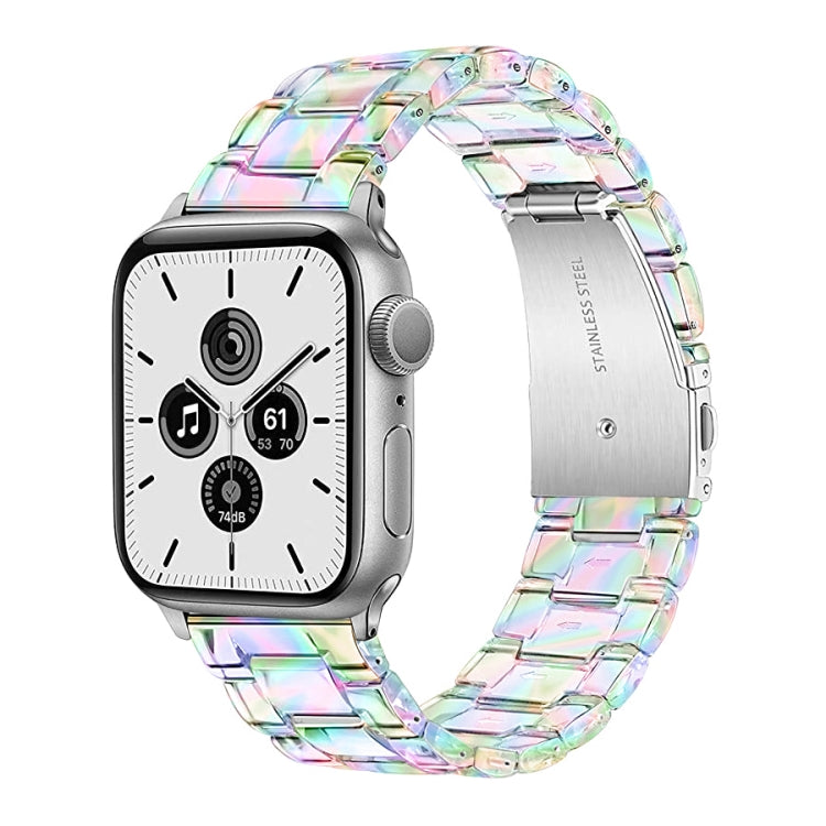 Three-Bead Translucent Watch Band For Apple Watch Series, 7 45mm / 6&amp;SE&amp;5&amp;4 44mm / 3&amp;2&amp;1 42mm, 7 41mm / 6&amp;SE&amp;5&amp;4 40mm / 3&amp;2&amp;1 38mm