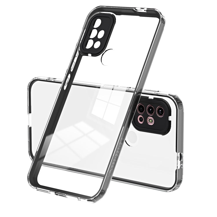 3 in 1 Clear TPU Color PC Frame Phone Case, For OPPO A16 / A16s, For Motorola Moto G10, For Motorola Moto G20, For Motorola Moto G30