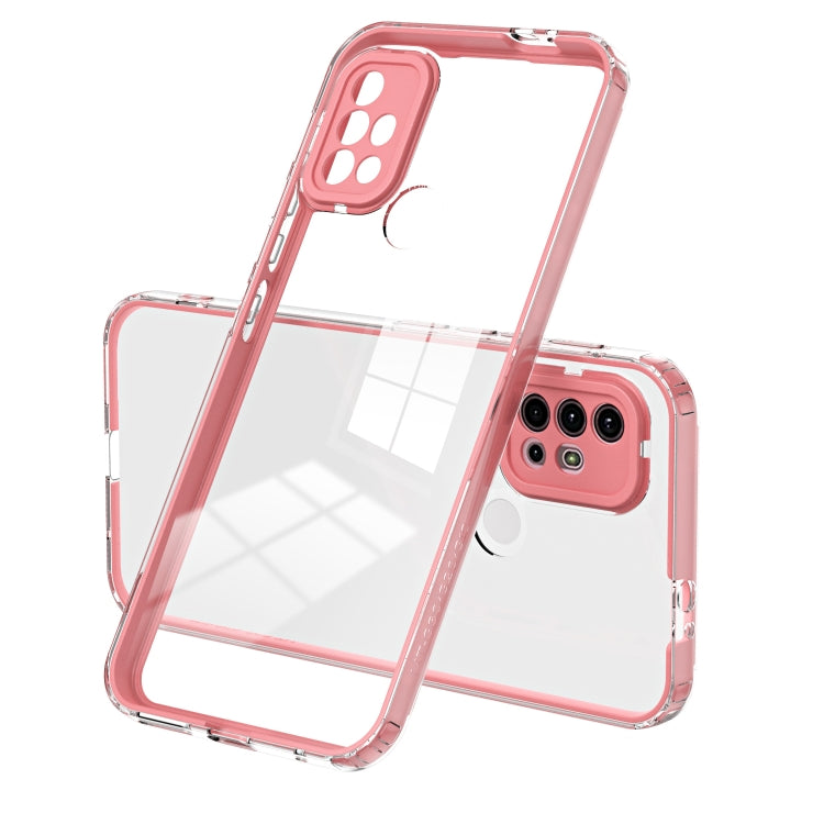 3 in 1 Clear TPU Color PC Frame Phone Case, For OPPO A16 / A16s, For Motorola Moto G10, For Motorola Moto G20, For Motorola Moto G30