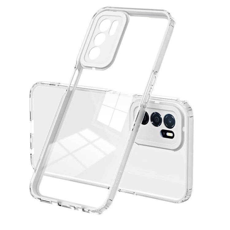 3 in 1 Clear TPU Color PC Frame Phone Case, For OPPO A16 / A16s, For Motorola Moto G10, For Motorola Moto G20, For Motorola Moto G30