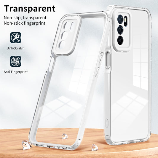 3 in 1 Clear TPU Color PC Frame Phone Case, For OPPO A16 / A16s, For Motorola Moto G10, For Motorola Moto G20, For Motorola Moto G30