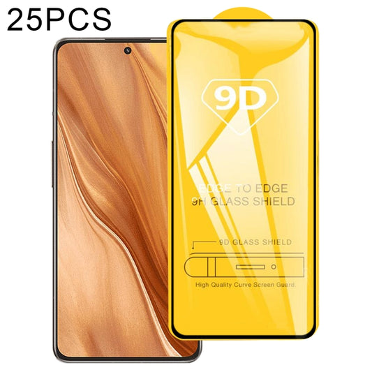 25 PCS 9D Full Glue Full Screen Tempered Glass Film, For OPPO Realme GT2 Explorer Master (25 PCS)