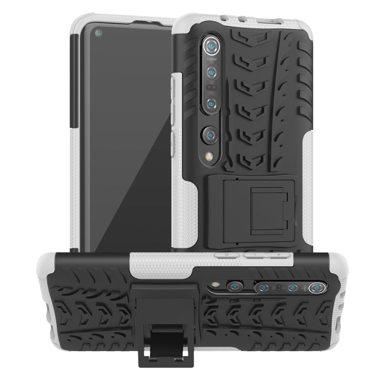 Tire Texture Shockproof TPU+PC Protective Case with Holder, For Xiaomi Mi 10, For Xiaomi 10 Pro, For Xiaomi CC9 Pro, For Xiaomi Redmi Note 8T