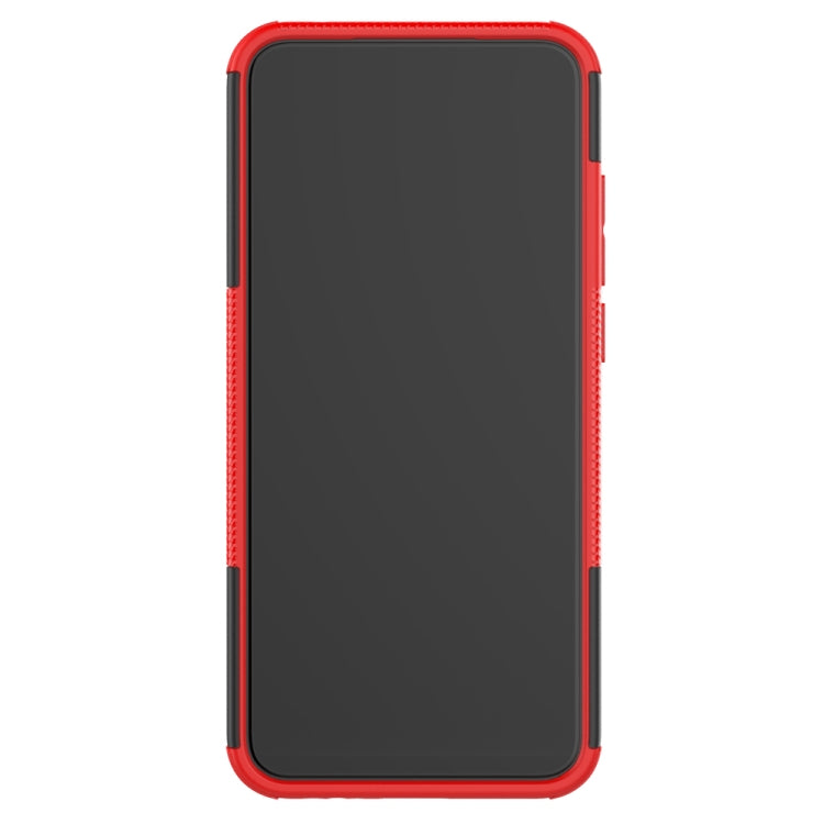 Tire Texture Shockproof TPU+PC Protective Case with Holder, For Xiaomi Redmi Note 8T, For Galaxy A51, For Galaxy A71, For Galaxy Note 10 Lite, For Galaxy S20+, For Galaxy S20 Ultra, For Galaxy A01, For OPPO Realme XT