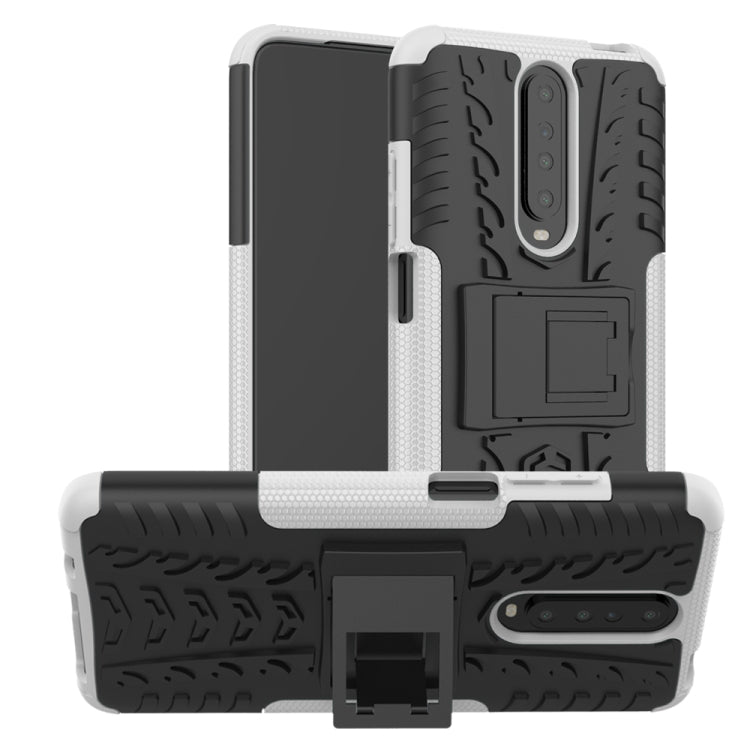 Tire Texture Shockproof TPU+PC Protective Case with Holder, For Xiaomi Redmi K30, For Galaxy A51, For Galaxy A71, For Galaxy Note 10 Lite