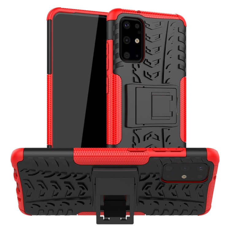 Tire Texture Shockproof TPU+PC Protective Case with Holder, For Galaxy S10e, For Galaxy S20, For Galaxy S20+, For Galaxy S20 Ultra