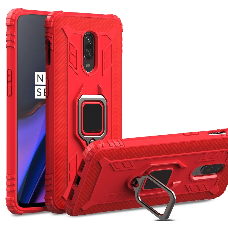 Carbon Fiber Protective Case with 360 Degree Rotating Ring Holder, For OnePlus 7 / 6T, For Vivo U20 / Z5i, For Vivo Y5S