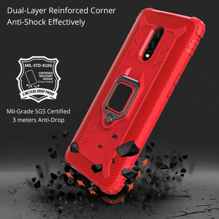 Carbon Fiber Protective Case with 360 Degree Rotating Ring Holder, For OnePlus 7 / 6T, For Vivo U20 / Z5i, For Vivo Y5S