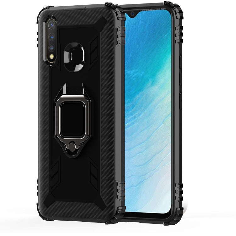 Carbon Fiber Protective Case with 360 Degree Rotating Ring Holder, For OnePlus 7 / 6T, For Vivo U20 / Z5i, For Vivo Y5S