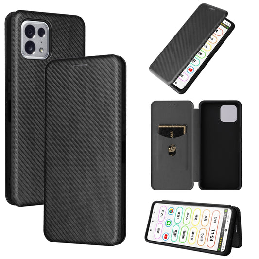 Carbon Fiber Texture Magnetic Leather Phone Case