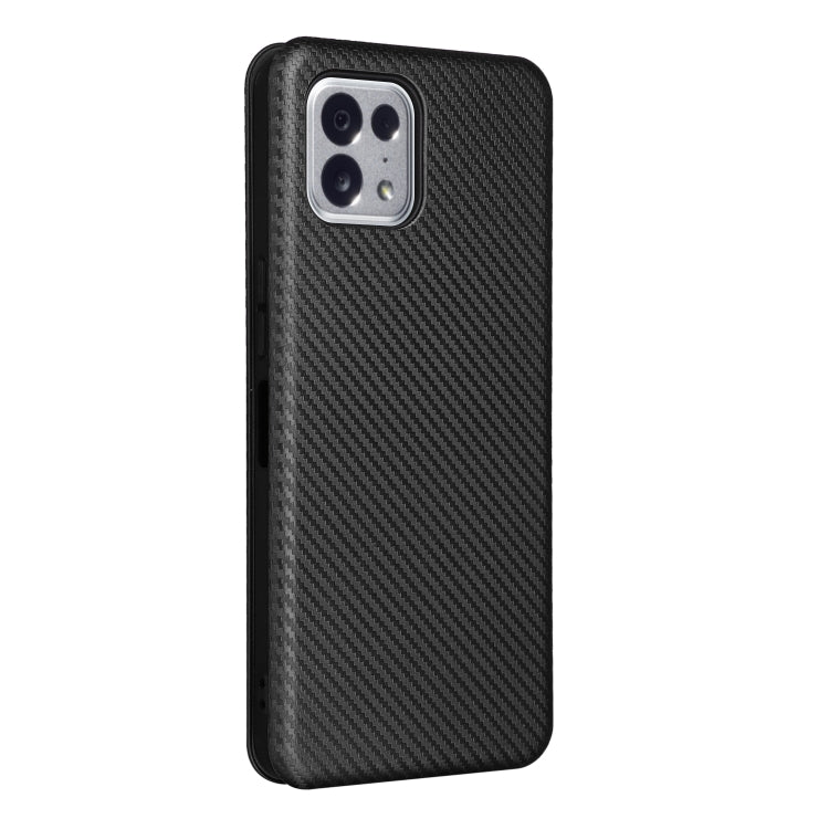 Carbon Fiber Texture Magnetic Leather Phone Case