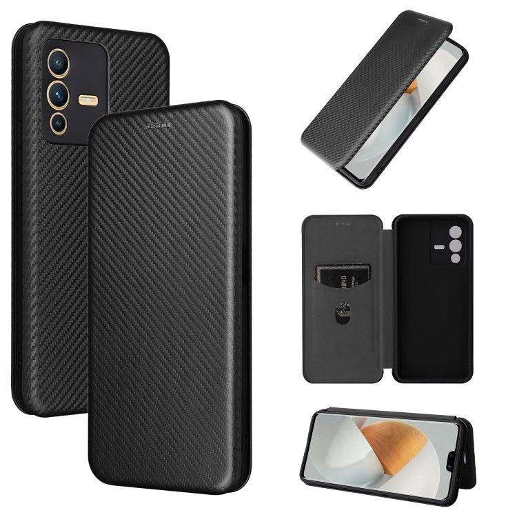 Carbon Fiber Texture Magnetic Leather Phone Case