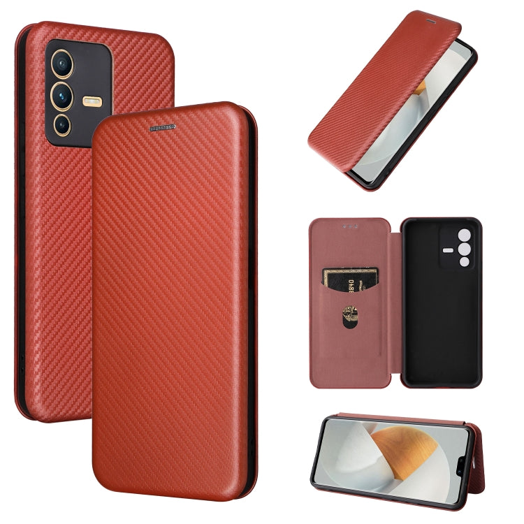 Carbon Fiber Texture Magnetic Leather Phone Case