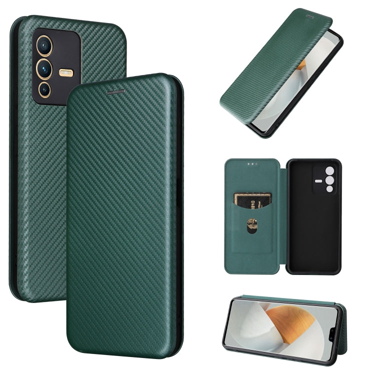 Carbon Fiber Texture Magnetic Leather Phone Case