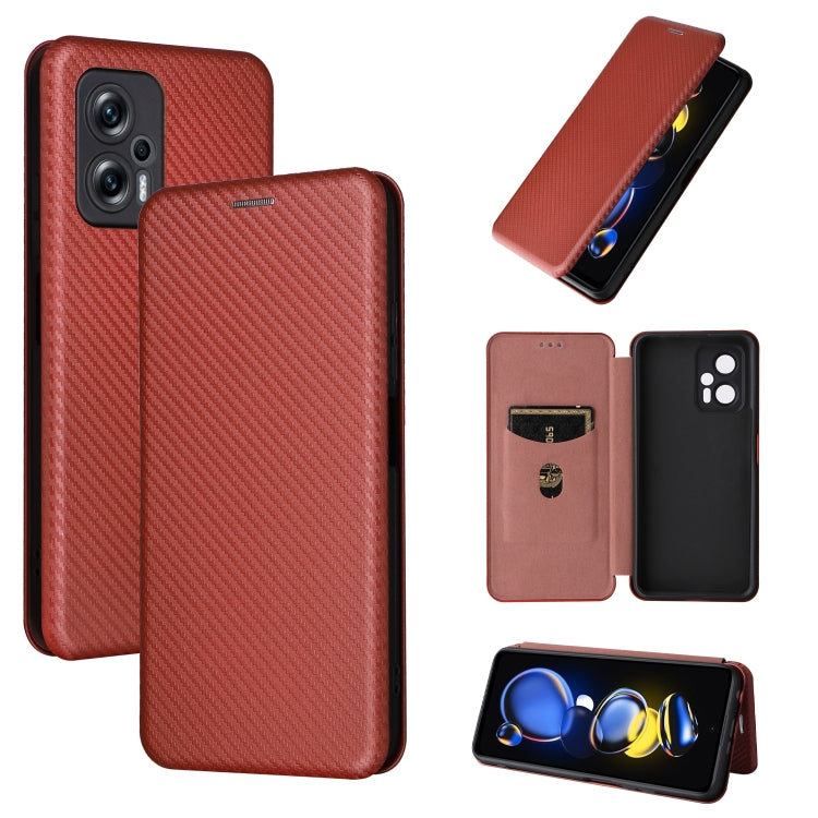 Carbon Fiber Texture Magnetic Leather Phone Case