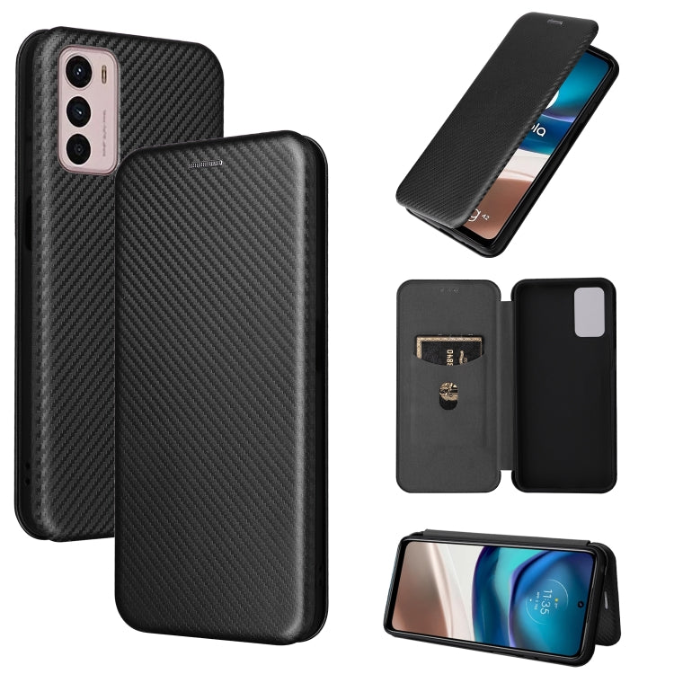 Carbon Fiber Texture Magnetic Leather Phone Case