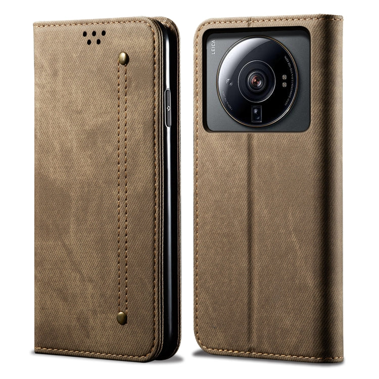 Denim Texture Casual Style Horizontal Flip Leather Case