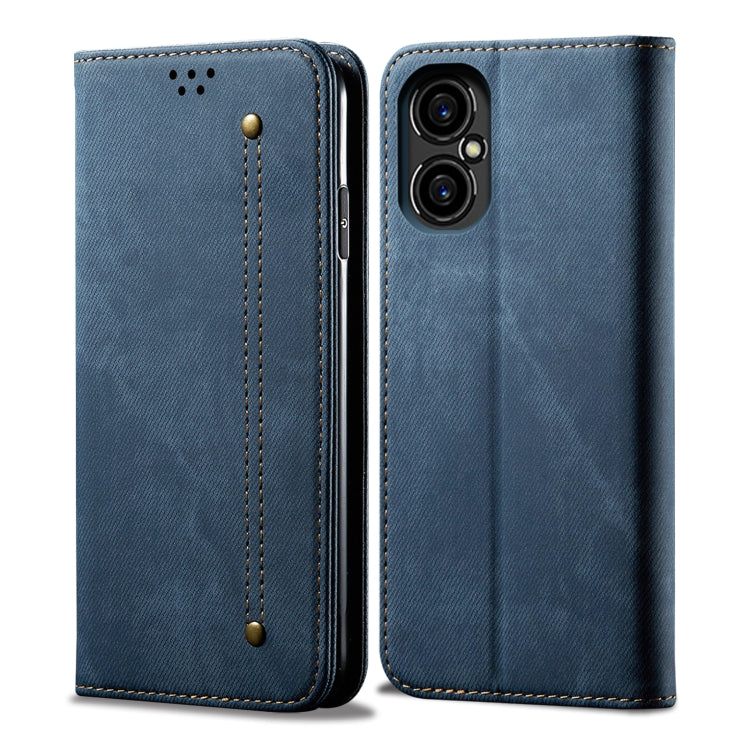 Denim Texture Casual Style Horizontal Flip Leather Case