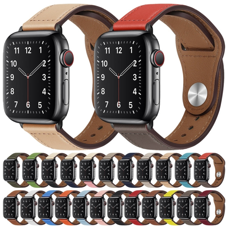 PU Leather Black Buckle Watch Band For Apple Watch Series, 7 45mm / 6&amp;SE&amp;5&amp;4 44mm / 3&amp;2&amp;1 42mm