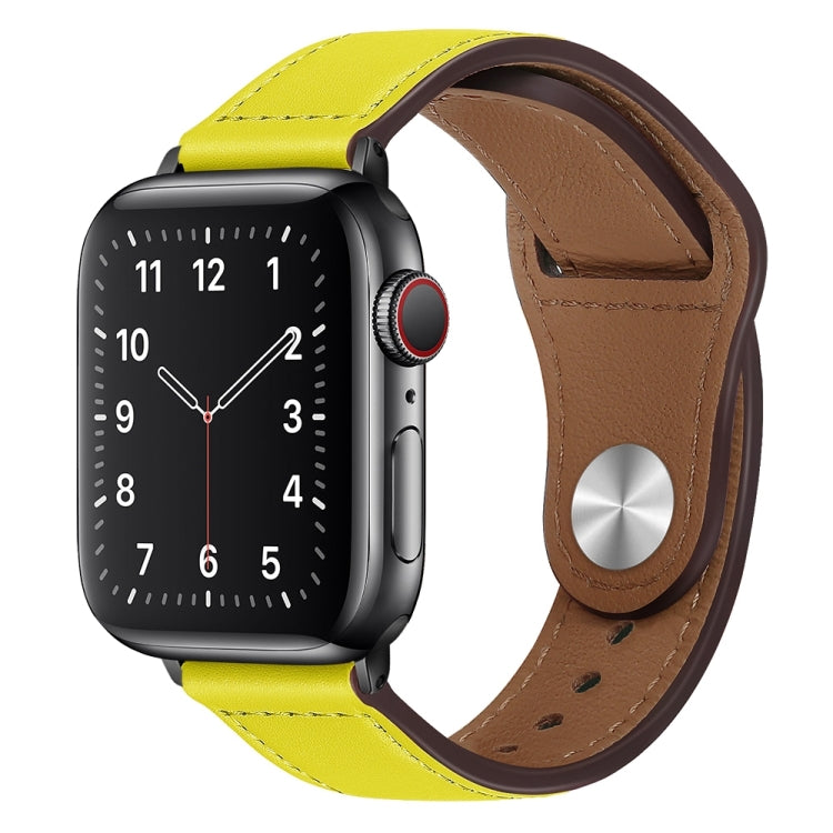 PU Leather Black Buckle Watch Band For Apple Watch Series, 7 41mm / 6&amp;SE&amp;5&amp;4 40mm / 3&amp;2&amp;1 38mm