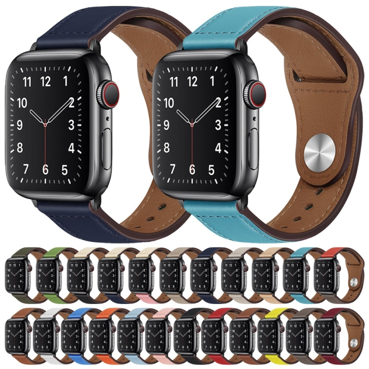 PU Leather Black Buckle Watch Band For Apple Watch Series, 7 41mm / 6&amp;SE&amp;5&amp;4 40mm / 3&amp;2&amp;1 38mm