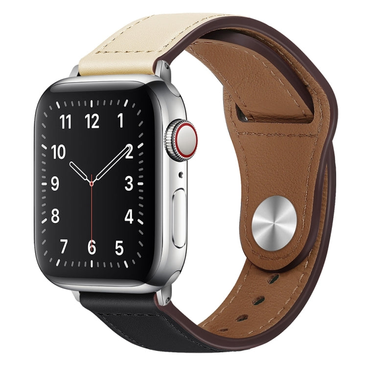 PU Leather Silver Buckle Watch Band For Apple Watch Series, 7 45mm / 6&amp;SE&amp;5&amp;4 44mm / 3&amp;2&amp;1 42mm