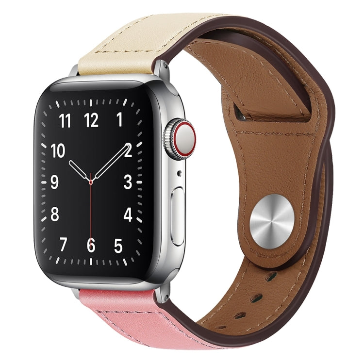 PU Leather Silver Buckle Watch Band For Apple Watch Series, 7 45mm / 6&amp;SE&amp;5&amp;4 44mm / 3&amp;2&amp;1 42mm