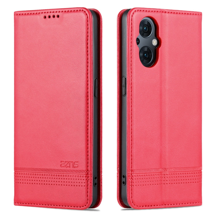 AZNS Magnetic Calf Texture Flip Leather Phone Case, For OPPO Reno8 Lite, For Honor Play 30