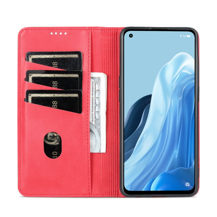 AZNS Magnetic Calf Texture Flip Leather Phone Case, For OPPO Reno8 Lite, For Honor Play 30