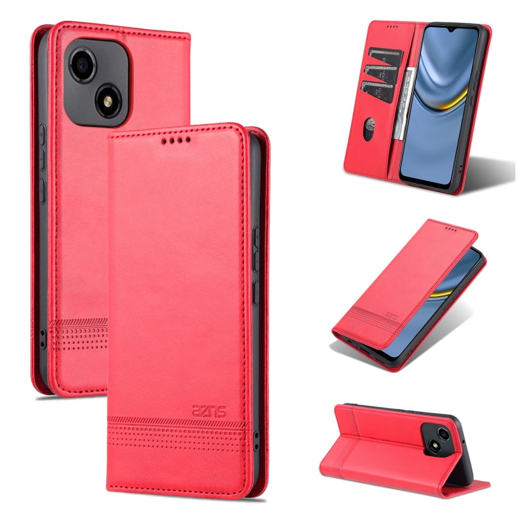 AZNS Magnetic Calf Texture Flip Leather Phone Case, For OPPO Reno8 Lite, For Honor Play 30