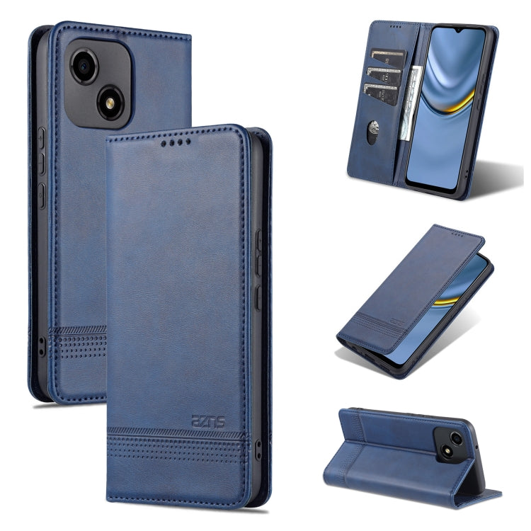 AZNS Magnetic Calf Texture Flip Leather Phone Case, For OPPO Reno8 Lite, For Honor Play 30