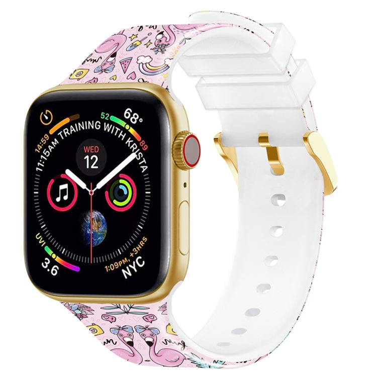 Square Buckle Color Printing Watch Band For Apple Watch Series, 7 41mm / 6&amp;SE&amp;5&amp;4 40mm / 3&amp;2&amp;1 38mm