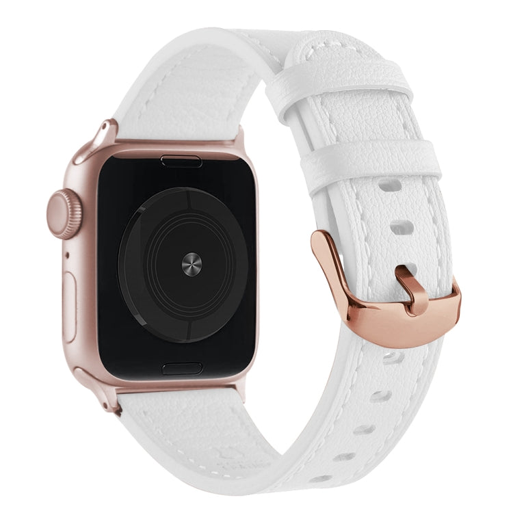 Universal Genuine Leather Watch Band For Apple Watch Series, 7 45mm / 6&SE&5&4 44mm / 3&2&1 42mm, 7 41mm / 6&SE&5&4 40mm / 3&2&1 38mm