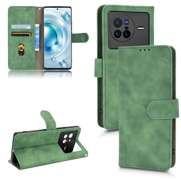 Skin Feel Magnetic Flip Leather Phone Case