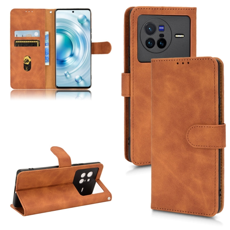 Skin Feel Magnetic Flip Leather Phone Case