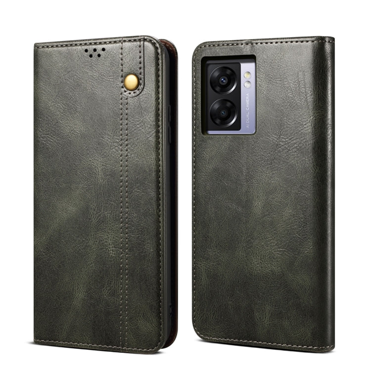 Oil Wax Crazy Horse Texture Leather Phone Case