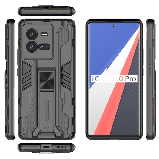 Supersonic PC + TPU Shock-proof Protective Phone Case with Holder, For vivo iQOO 10 Pro, For vivo iQOO 10