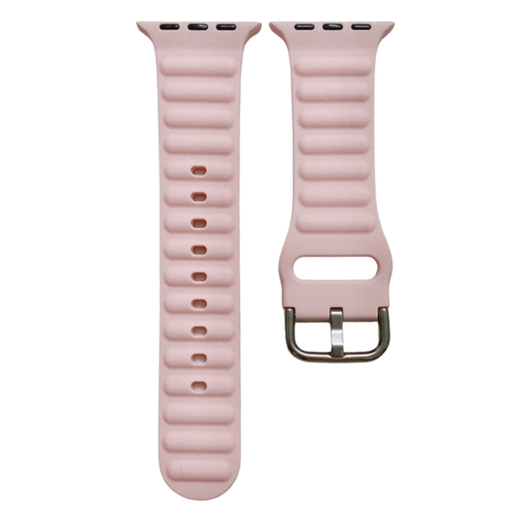 Single Color Silicone Watch Band For Apple Watch Series, 7 45mm / 6&amp;SE&amp;5&amp;4 44mm / 3&amp;2&amp;1 42mm, 7 41mm / 6&amp;SE&amp;5&amp;4 40mm / 3&amp;2&amp;1 38mm