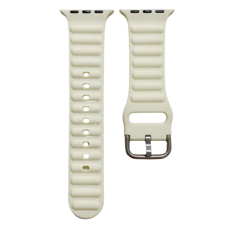 Single Color Silicone Watch Band For Apple Watch Series, 7 45mm / 6&amp;SE&amp;5&amp;4 44mm / 3&amp;2&amp;1 42mm, 7 41mm / 6&amp;SE&amp;5&amp;4 40mm / 3&amp;2&amp;1 38mm