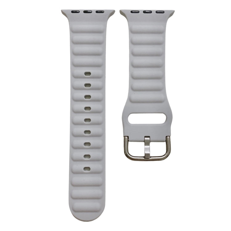 Single Color Silicone Watch Band For Apple Watch Series, 7 45mm / 6&amp;SE&amp;5&amp;4 44mm / 3&amp;2&amp;1 42mm, 7 41mm / 6&amp;SE&amp;5&amp;4 40mm / 3&amp;2&amp;1 38mm