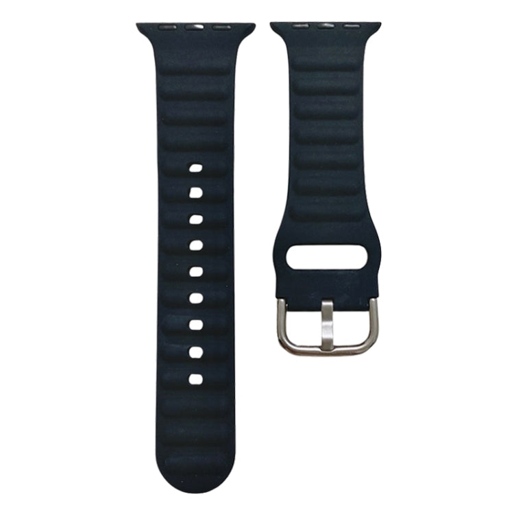 Single Color Silicone Watch Band For Apple Watch Series, 7 45mm / 6&amp;SE&amp;5&amp;4 44mm / 3&amp;2&amp;1 42mm, 7 41mm / 6&amp;SE&amp;5&amp;4 40mm / 3&amp;2&amp;1 38mm