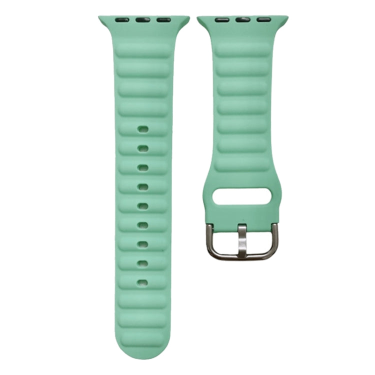 Single Color Silicone Watch Band For Apple Watch Series, 7 45mm / 6&amp;SE&amp;5&amp;4 44mm / 3&amp;2&amp;1 42mm, 7 41mm / 6&amp;SE&amp;5&amp;4 40mm / 3&amp;2&amp;1 38mm