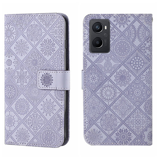 Ethnic Style Embossed Pattern Leather Phone Case, For OPPO A96 4G