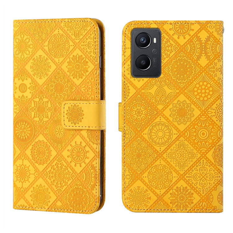 Ethnic Style Embossed Pattern Leather Phone Case, For OPPO A96 4G