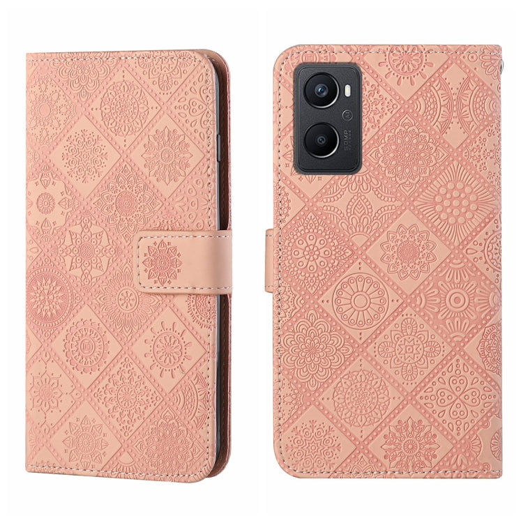 Ethnic Style Embossed Pattern Leather Phone Case, For OPPO A96 4G