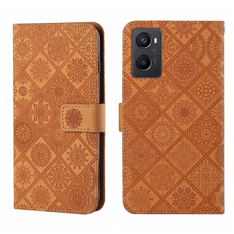 Ethnic Style Embossed Pattern Leather Phone Case, For OPPO A96 4G