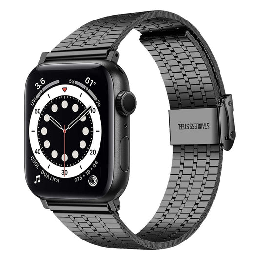 Steel Watch Band For Apple Watch Series, 7 45mm / 6&SE&5&4 44mm / 3&2&1 42mm, 7 41mm / 6&SE&5&4 40mm / 3&2&1 38mm