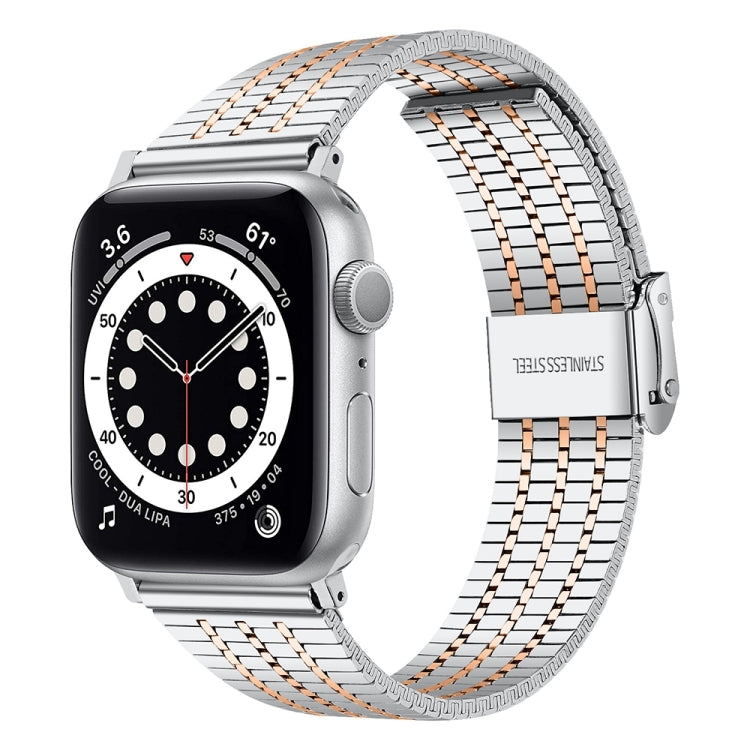 Steel Watch Band For Apple Watch Series, 7 45mm / 6&SE&5&4 44mm / 3&2&1 42mm, 7 41mm / 6&SE&5&4 40mm / 3&2&1 38mm