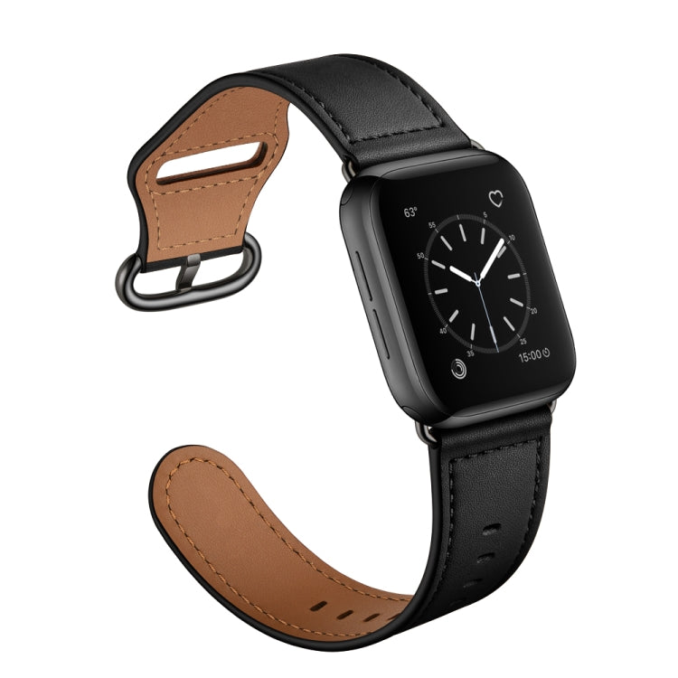 Genuine Leather Watch Band For Apple Watch Series, 7 45mm / 6&SE&5&4 44mm / 3&2&1 42mm, 7 41mm / 6&SE&5&4 40mm / 3&2&1 38mm