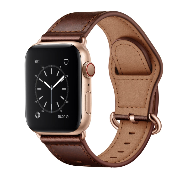 Genuine Leather Watch Band For Apple Watch Series, 7 45mm / 6&SE&5&4 44mm / 3&2&1 42mm, 7 41mm / 6&SE&5&4 40mm / 3&2&1 38mm